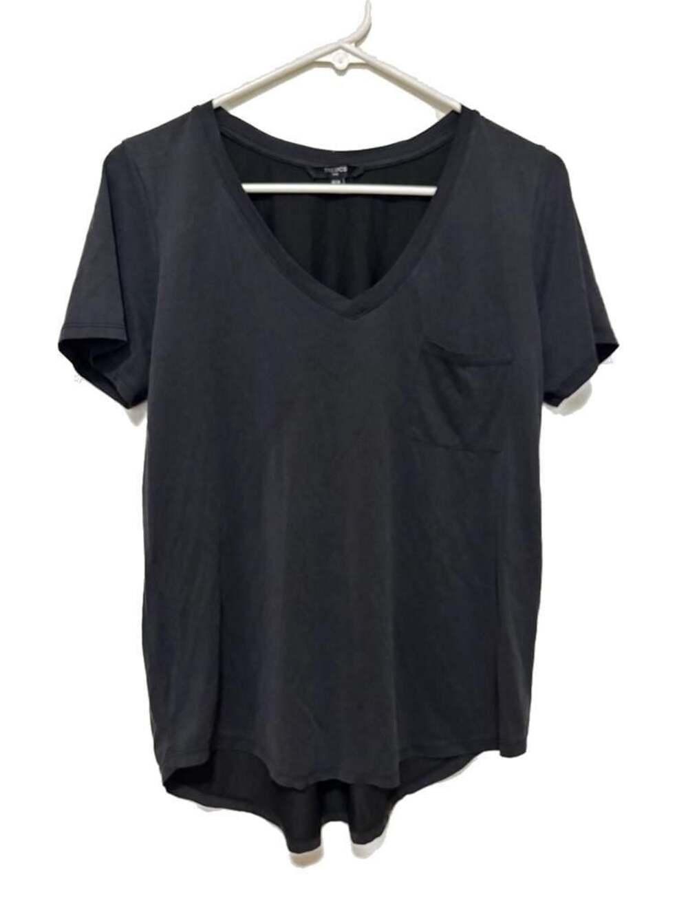 Tresics Luxe Women's Black V-Neck Pocket T-Shirt Modal Blend